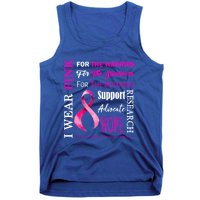 I Wear Pink Breast Cancer Awareness Support Motivation Great Gift Tank Top