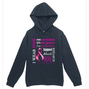 I Wear Pink Breast Cancer Awareness Support Motivation Great Gift Urban Pullover Hoodie