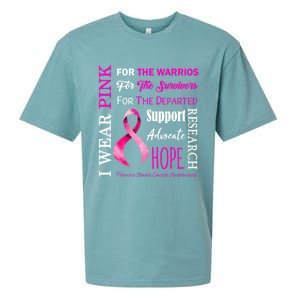 I Wear Pink Breast Cancer Awareness Support Motivation Great Gift Sueded Cloud Jersey T-Shirt