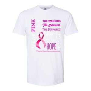 I Wear Pink Breast Cancer Awareness Support Motivation Great Gift Softstyle CVC T-Shirt