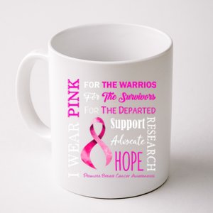 I Wear Pink Breast Cancer Awareness Support Motivation Great Gift Coffee Mug