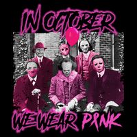 I Wear Pink For Breast Cancer In October Halloween Movies Sweatshirt