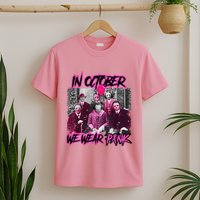 I Wear Pink For Breast Cancer In October Halloween Movies T-Shirt