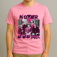I Wear Pink For Breast Cancer In October Halloween Movies T-Shirt