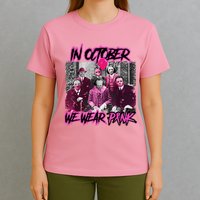 I Wear Pink For Breast Cancer In October Halloween Movies T-Shirt