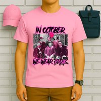 I Wear Pink For Breast Cancer In October Halloween Movies T-Shirt