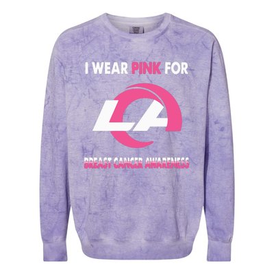 I Wear Pink For Breast Cancer Awareness Colorblast Crewneck Sweatshirt