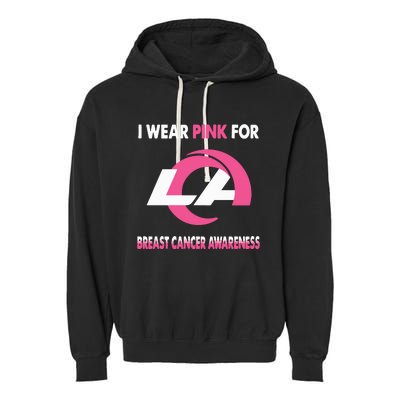 I Wear Pink For Breast Cancer Awareness Garment-Dyed Fleece Hoodie