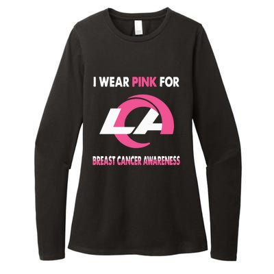 I Wear Pink For Breast Cancer Awareness Womens CVC Long Sleeve Shirt