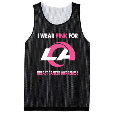 I Wear Pink For Breast Cancer Awareness Mesh Reversible Basketball Jersey Tank