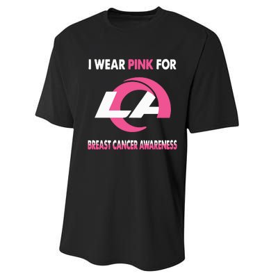 I Wear Pink For Breast Cancer Awareness Performance Sprint T-Shirt