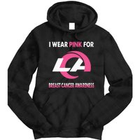 I Wear Pink For Breast Cancer Awareness Tie Dye Hoodie