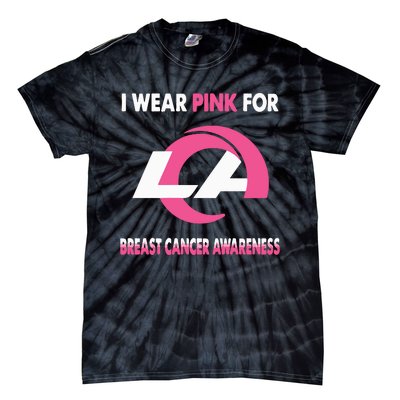 I Wear Pink For Breast Cancer Awareness Tie-Dye T-Shirt