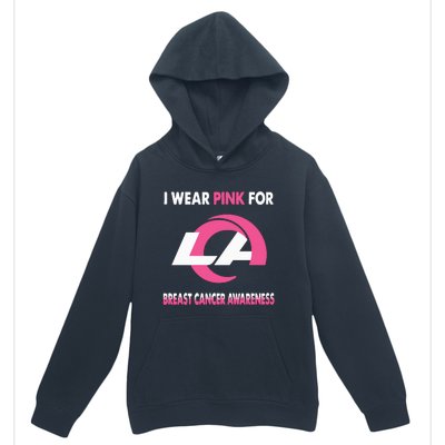 I Wear Pink For Breast Cancer Awareness Urban Pullover Hoodie