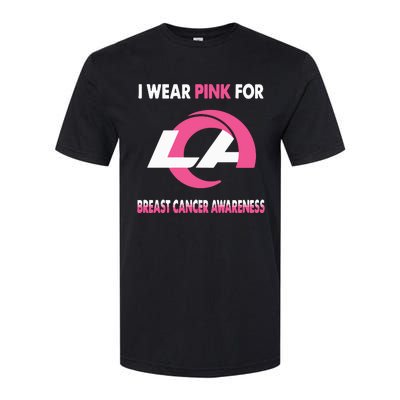 I Wear Pink For Breast Cancer Awareness Softstyle CVC T-Shirt