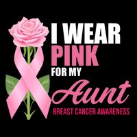 I Wear Pink For My Aunt Breast Cancer Floral Ribbon Hoodie