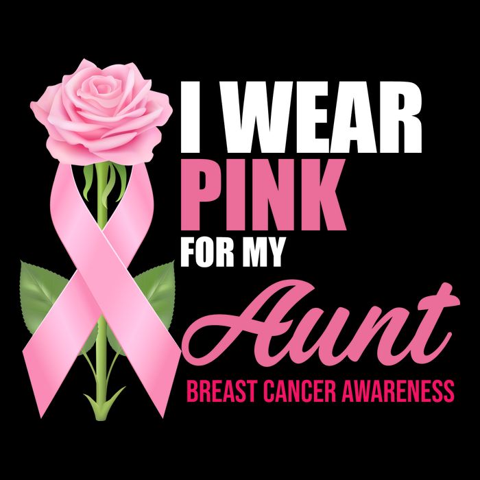 I Wear Pink For My Aunt Breast Cancer Floral Ribbon Hoodie