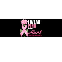 I Wear Pink For My Aunt Breast Cancer Floral Ribbon Bumper Sticker