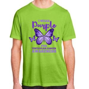 I Wear Purple For Testicular Cancer Awareness Funny Gift Adult ChromaSoft Performance T-Shirt