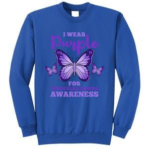 I Wear Purple For Testicular Cancer Awareness Funny Gift Sweatshirt