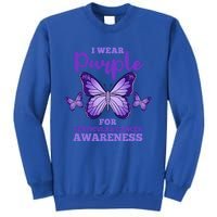 I Wear Purple For Testicular Cancer Awareness Funny Gift Sweatshirt