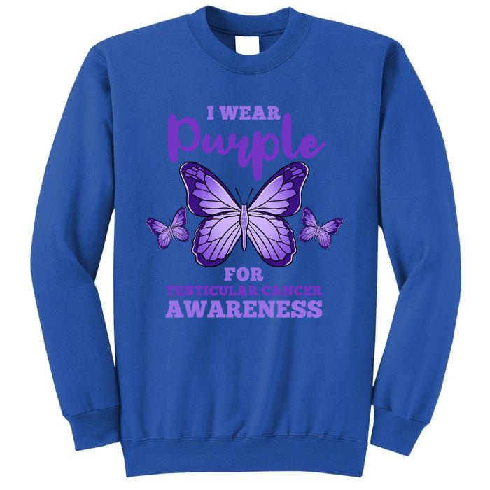 I Wear Purple For Testicular Cancer Awareness Funny Gift Sweatshirt