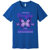 I Wear Purple For Testicular Cancer Awareness Funny Gift Premium T-Shirt