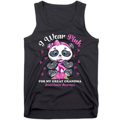 I Wear Pink For My Great Grandma Breast Cancer Awareness Tank Top