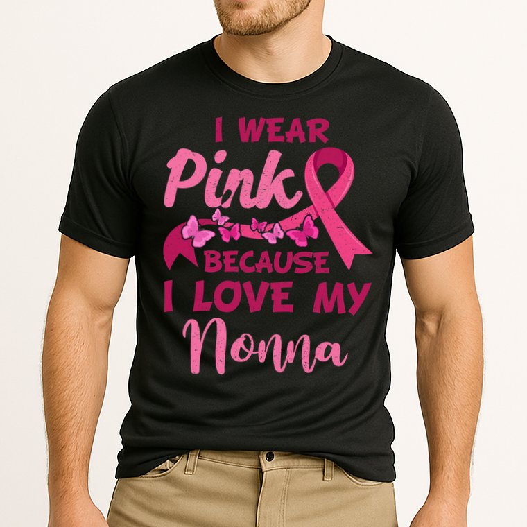 I Wear Pink I Love My Nonna Breast Cancer Awareness Cooling Performance Crew T-Shirt