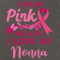 I Wear Pink I Love My Nonna Breast Cancer Awareness Cotton Canvas Backpack