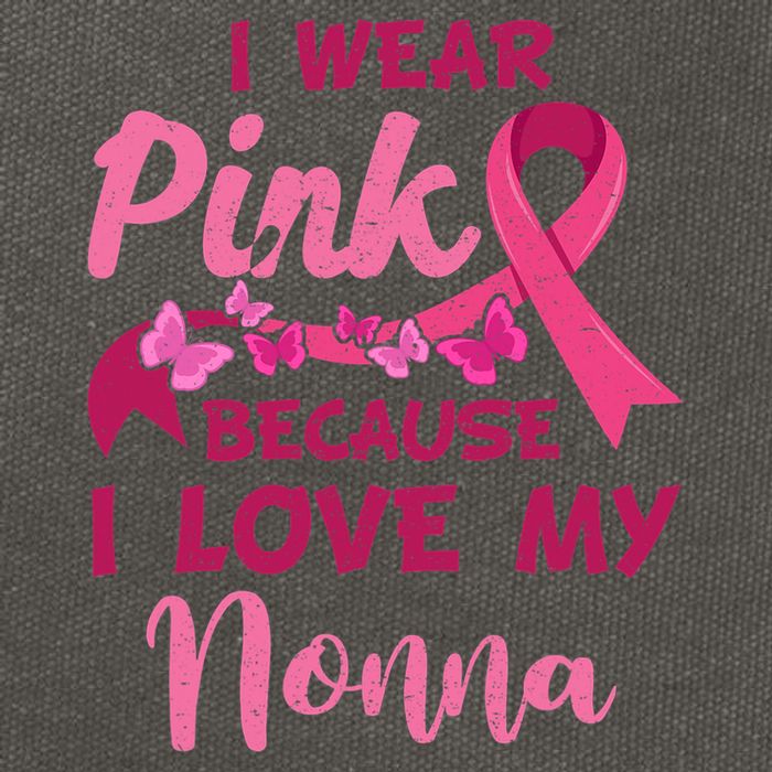 I Wear Pink I Love My Nonna Breast Cancer Awareness Cotton Canvas Backpack