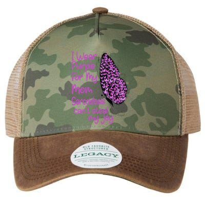 I Wear Purple For Mom Sarcoidosis Awareness Month Great Gift Legacy Tie Dye Trucker Hat