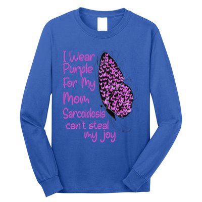 I Wear Purple For Mom Sarcoidosis Awareness Month Great Gift Long Sleeve Shirt