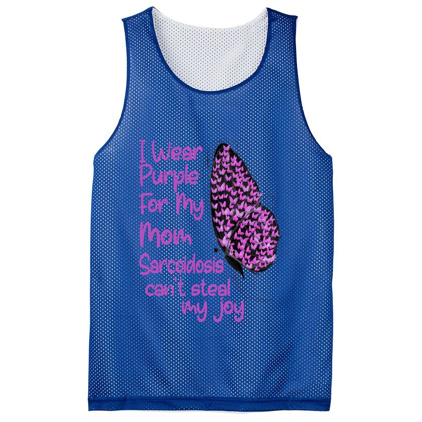 I Wear Purple For Mom Sarcoidosis Awareness Month Great Gift Mesh Reversible Basketball Jersey Tank