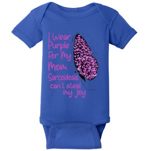 I Wear Purple For Mom Sarcoidosis Awareness Month Great Gift Baby Bodysuit