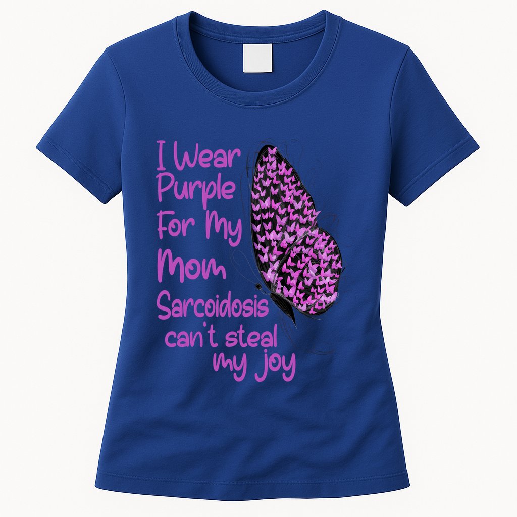 I Wear Purple For Mom Sarcoidosis Awareness Month Great Gift Womens T-Shirt