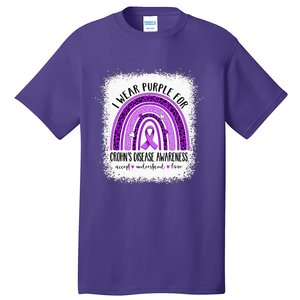 I Wear Purple For Crohn's Disease Awareness Ribbon Tall T-Shirt