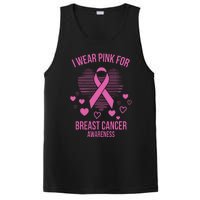 I Wear Pink Ribbon Heart Cool Breast Cancer Awareness Gift PosiCharge Competitor Tank