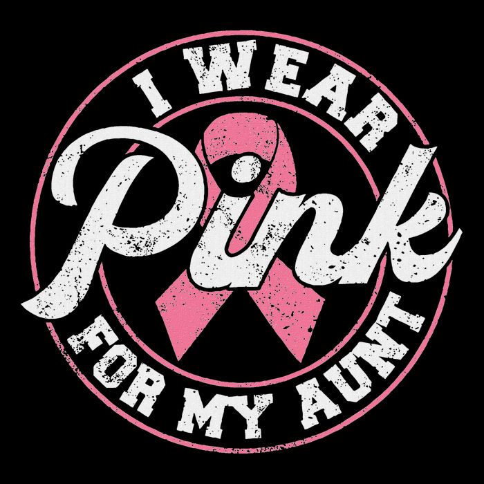 I Wear Pink For My Aunt Breast Cancer Awareness Gift V-Neck T-Shirt