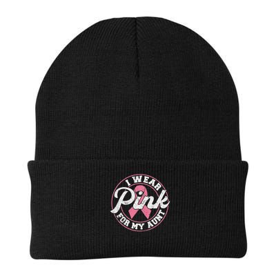 I Wear Pink For My Aunt Breast Cancer Awareness Gift Beanie