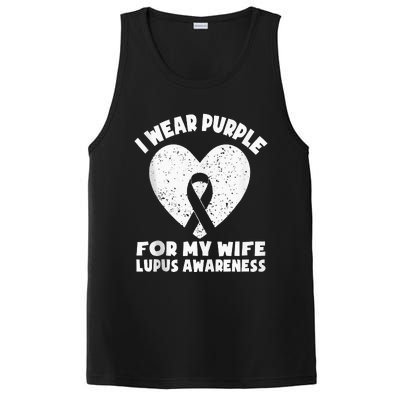 I Wear Purple For My Wife Lupus Awareness Month Ribbon PosiCharge Competitor Tank