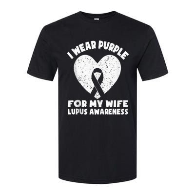 I Wear Purple For My Wife Lupus Awareness Month Ribbon Softstyle® CVC T-Shirt