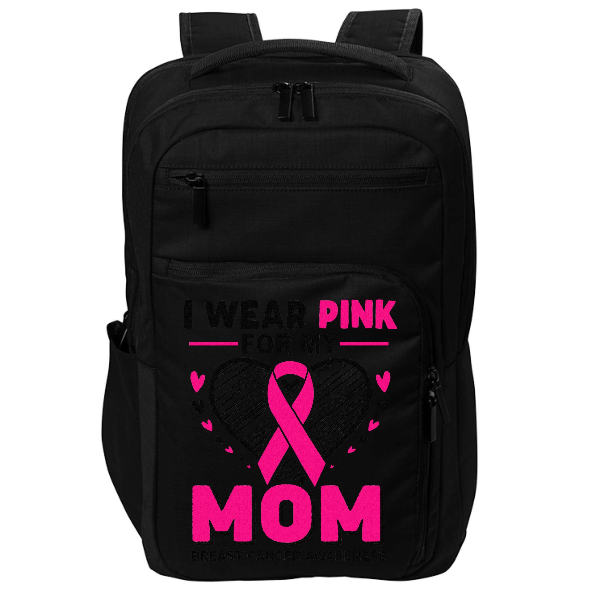 I Wear Pin.K For My Mom Breast Cancer Awareness Supporter Impact Tech Backpack