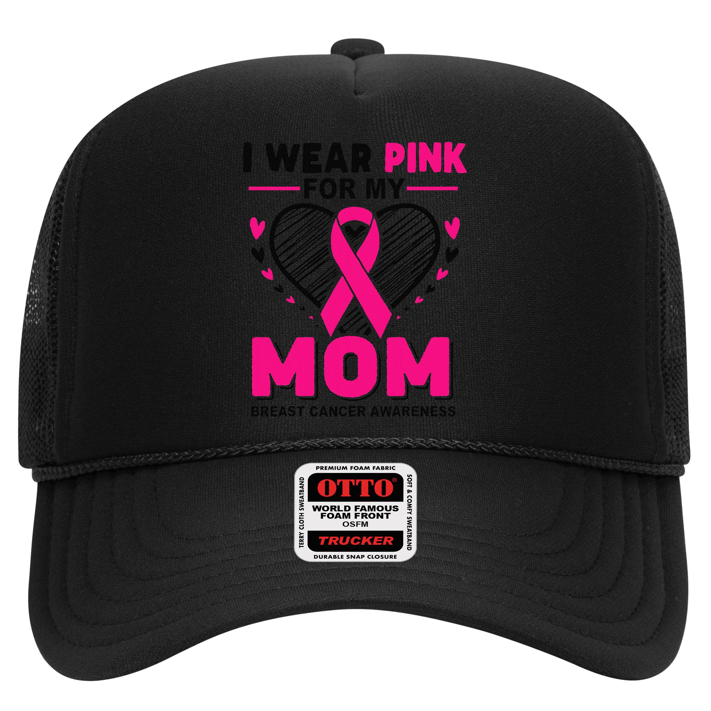 I Wear Pin.K For My Mom Breast Cancer Awareness Supporter Hat