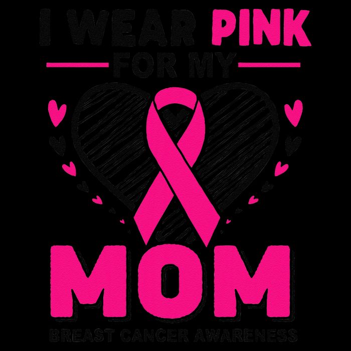 I Wear Pin.K For My Mom Breast Cancer Awareness Supporter Visor