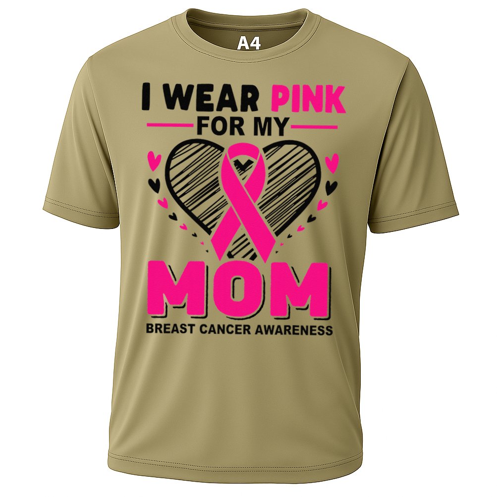 I Wear Pin.K For My Mom Breast Cancer Awareness Supporter Cooling Performance Crew T-Shirt