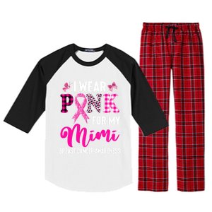 I Wear Pink For My Mimi Cute Gift Raglan Sleeve Pajama Set