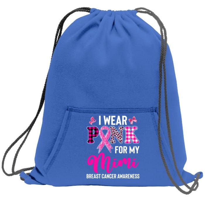 I Wear Pink For My Mimi Cute Gift Sweatshirt Cinch Pack Bag