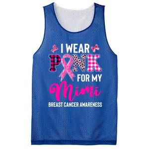 I Wear Pink For My Mimi Cute Gift Mesh Reversible Basketball Jersey Tank