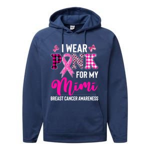 I Wear Pink For My Mimi Cute Gift Performance Fleece Hoodie